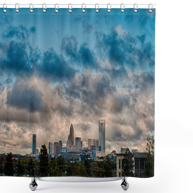 Personality  Dramatic Sky And Clouds Over Charlotte North Carolina Shower Curtains