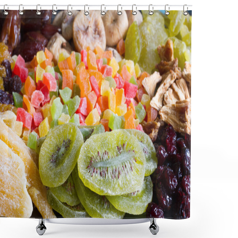 Personality  Candied Fruits Background Texture Mixed Assortment Shower Curtains