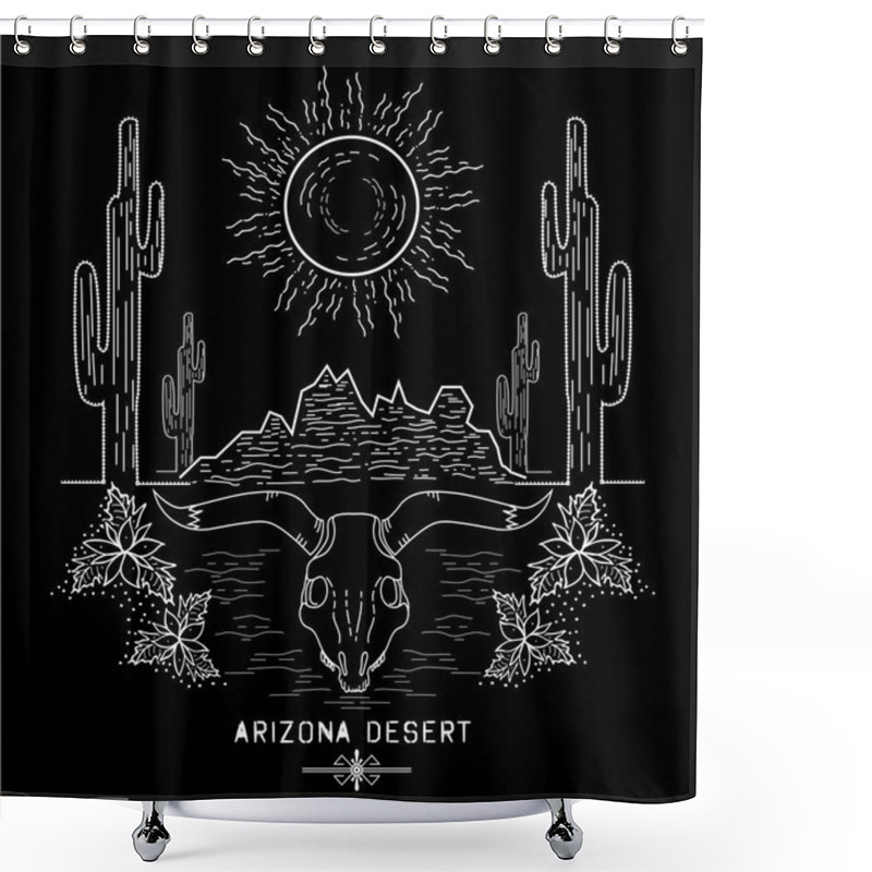 Personality  Print Of Arizona Desert  Shower Curtains