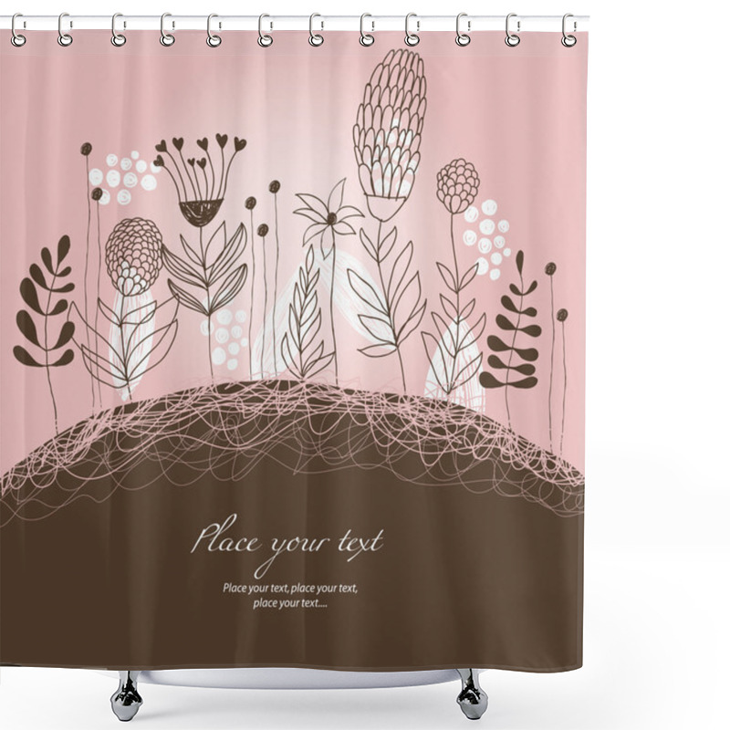 Personality  Grunge Floral Background Shower Curtains