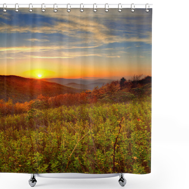 Personality  Sunrise In Mountains Shower Curtains