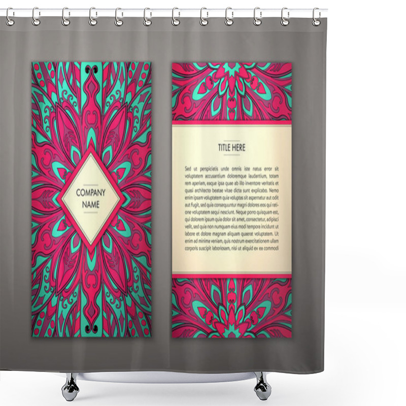 Personality  Flyer With Floral Mandala Pattern Shower Curtains