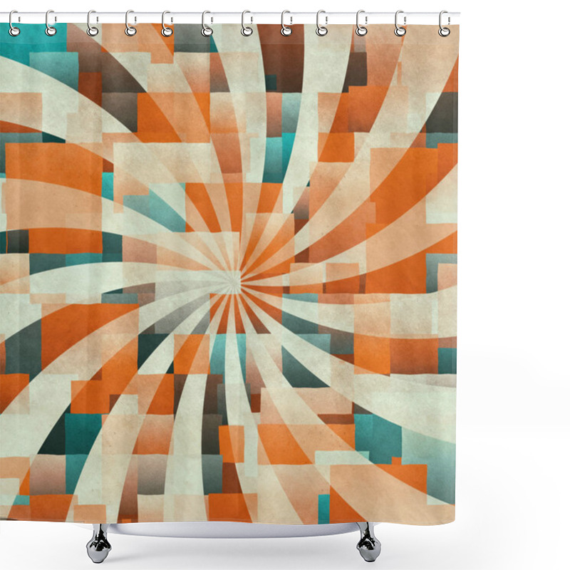 Personality  Retro Patchwork Background Shower Curtains