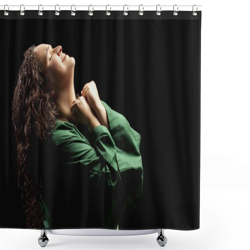 Personality  Woman Depicting Mary Of Bethany Shower Curtains