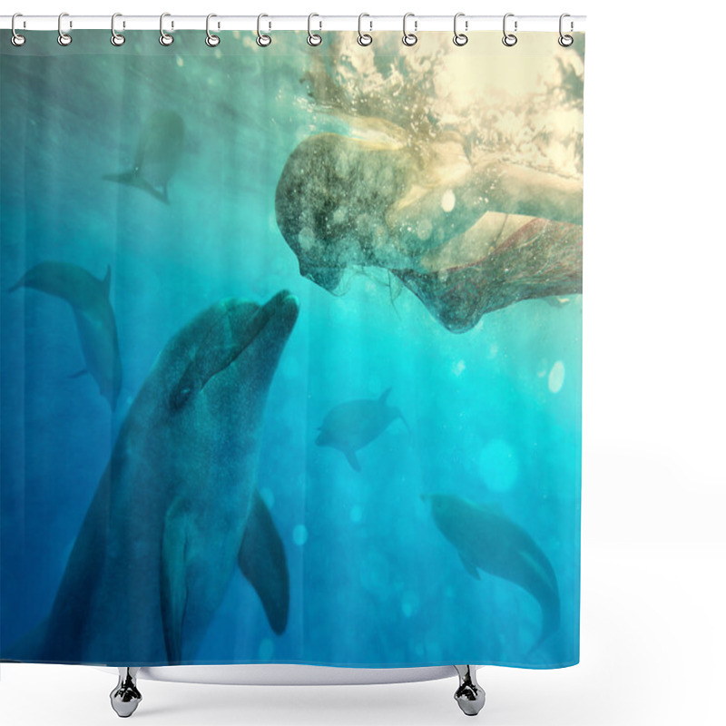 Personality  Underwater Dialog Shower Curtains