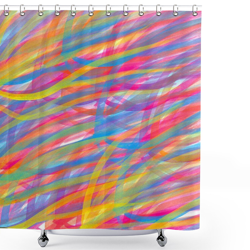 Personality  Hand Paint Background Shower Curtains