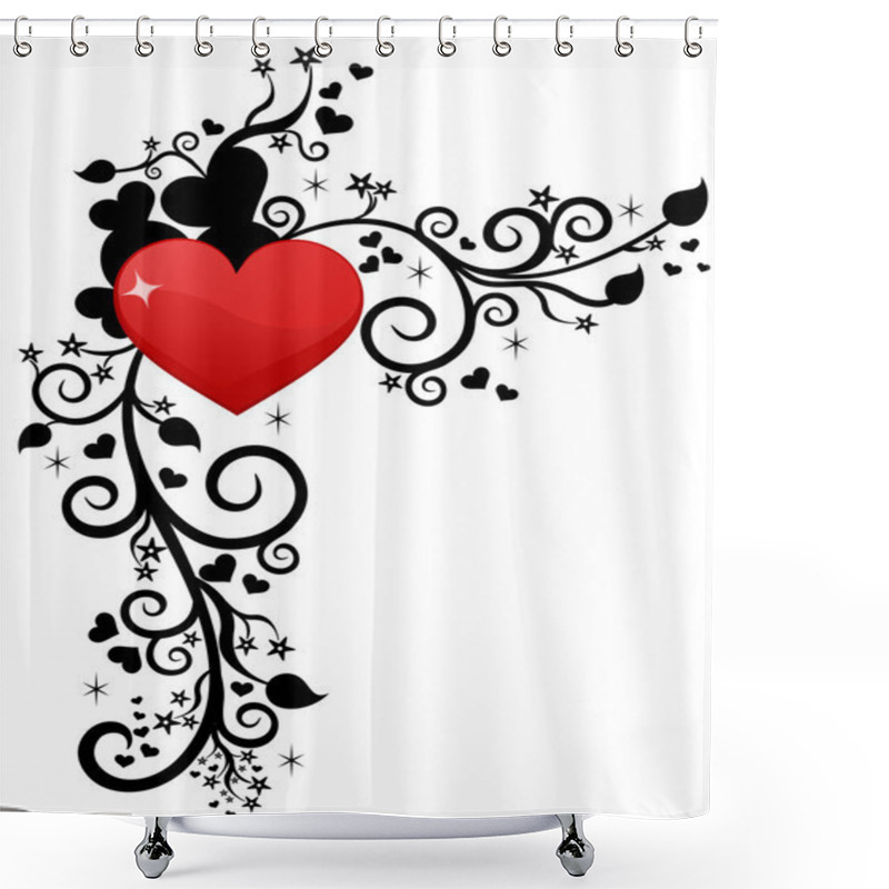 Personality  Valentine's Day Shower Curtains