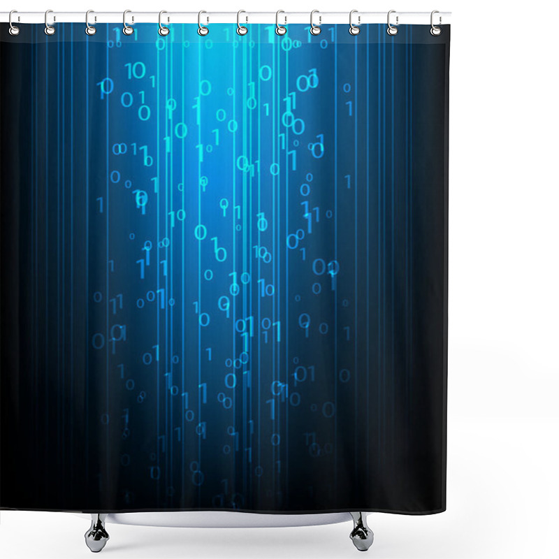 Personality  Abstract Binary Code Shower Curtains