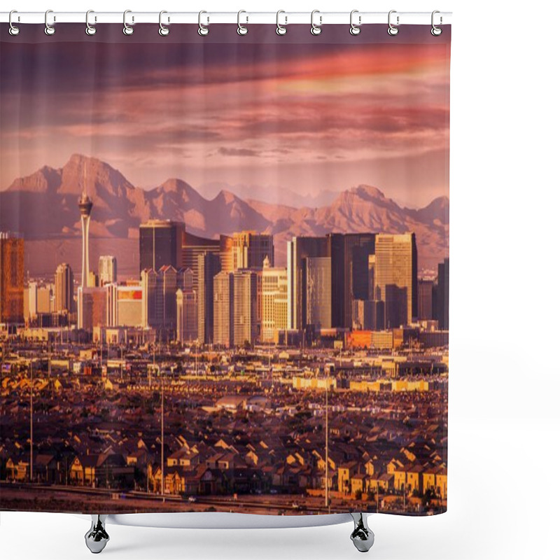 Personality  Las Vegas Strip Skyline Shower Curtains