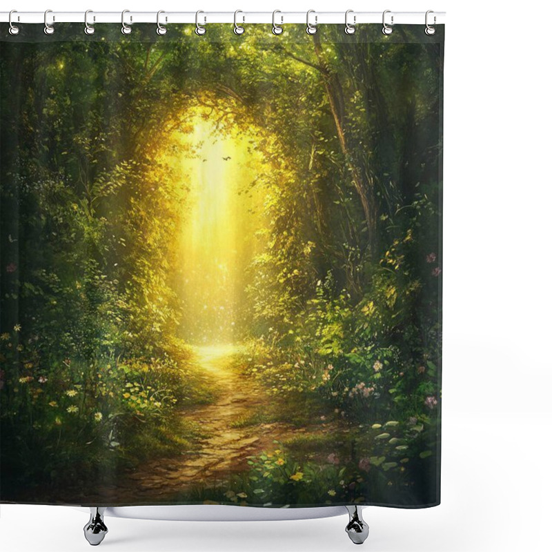 Personality  Forest Path, Fantasy Forest, Illustration Shower Curtains