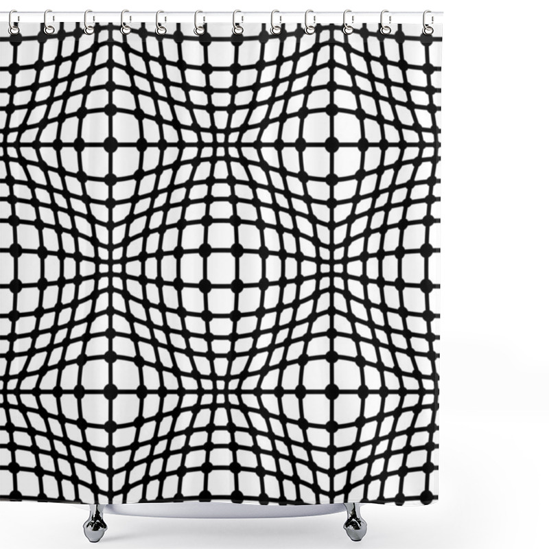 Personality  Grid Pattern Shower Curtains