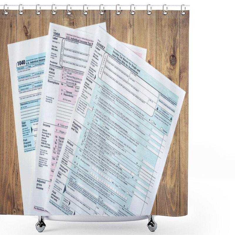 Personality  Variety Of Tax Forms For Filing Calculations Shower Curtains