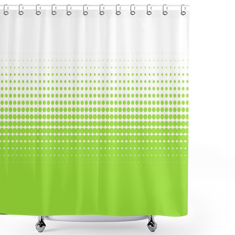 Personality  Background Light Green And White With Transitions Made Of Dots Shower Curtains