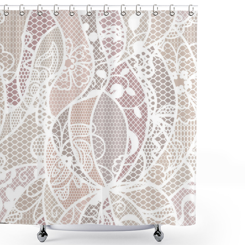 Personality  Lace Vector Fabric Seamless Pattern Shower Curtains