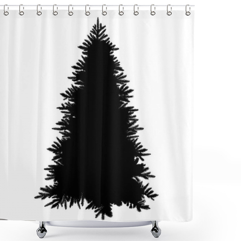 Personality  Christmas Tree Silhouette Shower Curtains