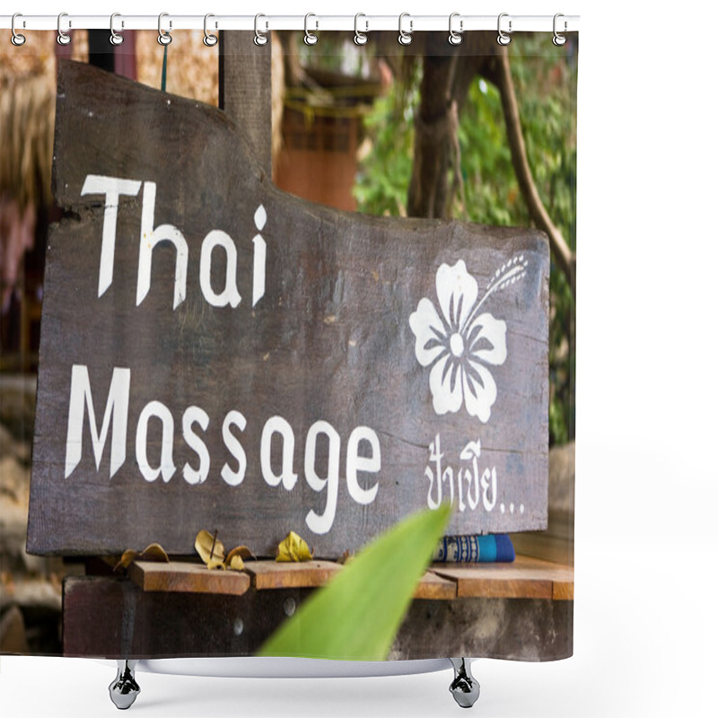 Personality  Thai Massage Shower Curtains