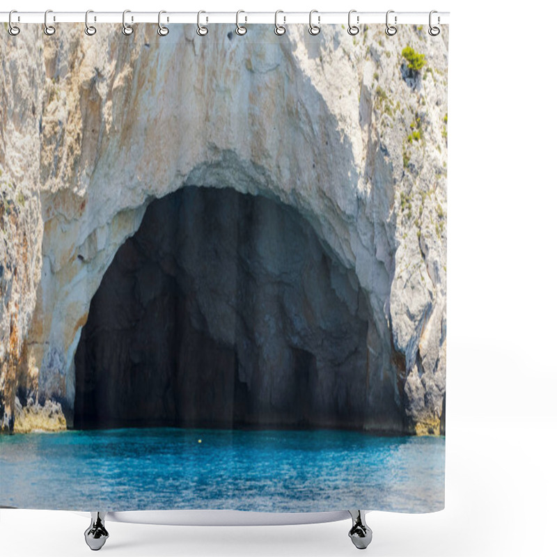 Personality  Sea Caves On Zakynthos Shower Curtains