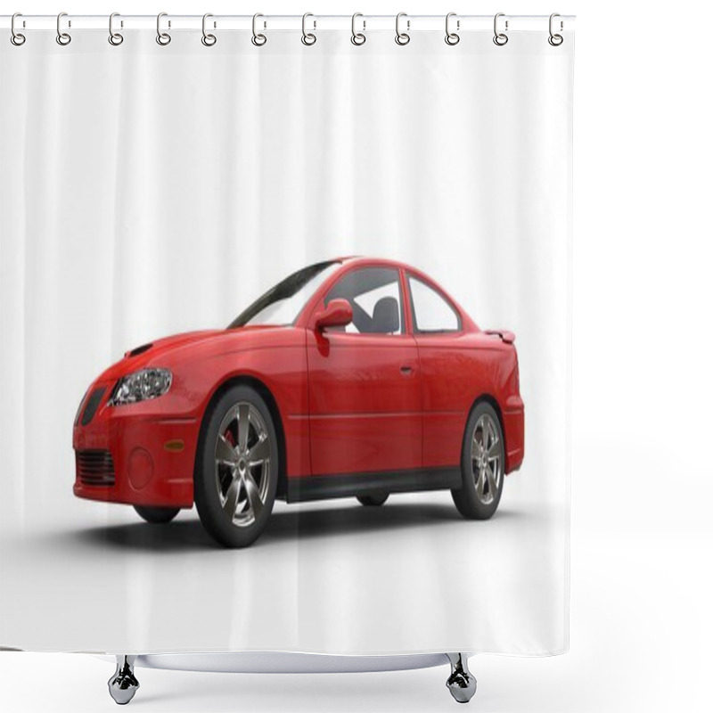 Personality  Red Sports Car - Front Side View Shower Curtains