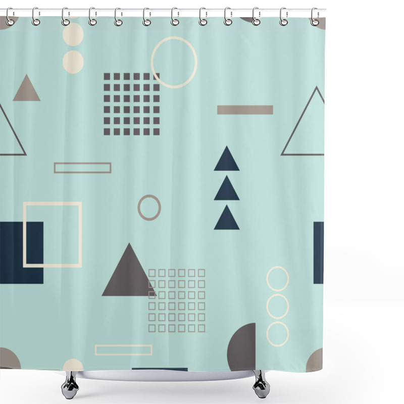 Personality  Shapes Geometry Pattern Shower Curtains