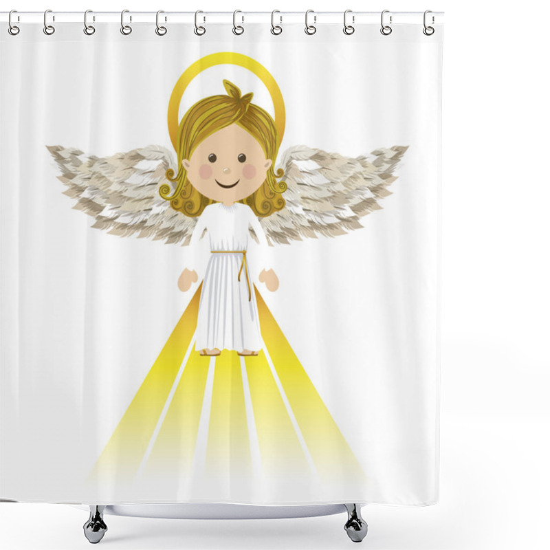 Personality  Holy Guardian Angel Shower Curtains