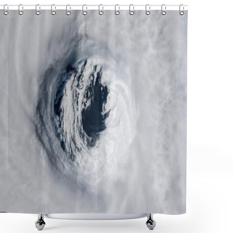 Personality  Hurricane Michael Frpm Space. Elements Of This Image Are Furnished By NASA Shower Curtains