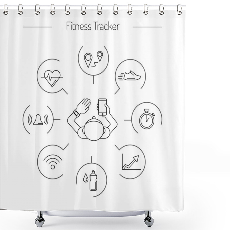 Personality  Fitness Tracker 05  Shower Curtains