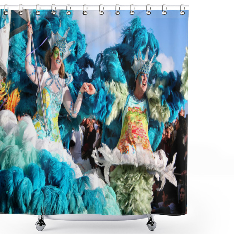 Personality  Porta-Bandeira And Mestre-Sala In A Brazilian Carnival Shower Curtains