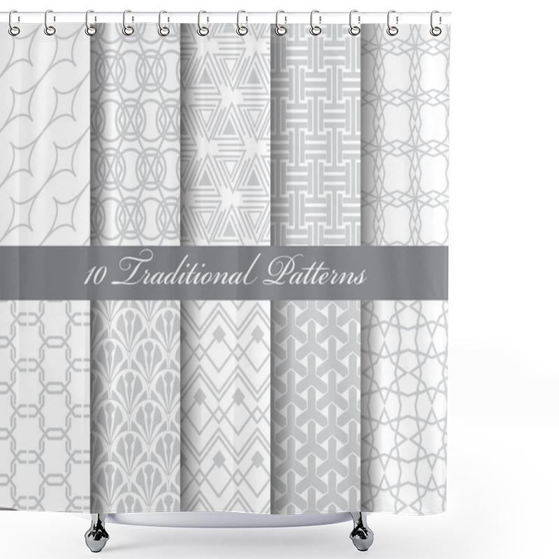 Personality  10 Arbic Patterns Shower Curtains