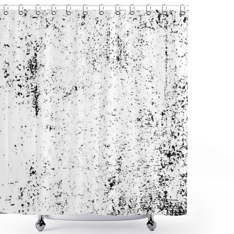 Personality  Black And White Grunge Urban Texture Vector With Copy Space. Abstract Illustration Surface Dust And Rough Dirty Wall Background With Empty Template. Distress And Grunge Effect Concept. Vector EPS10. Shower Curtains