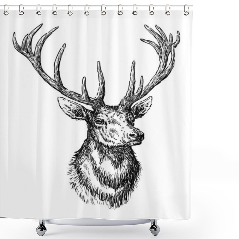 Personality  Deer Shower Curtains