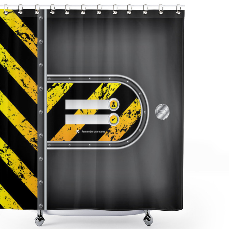 Personality  Abstract Industrial Login Interface Shower Curtains