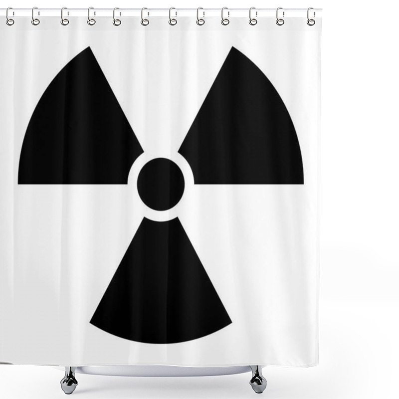 Personality  Ionising Radiation Sign Attention Danger Warning Symbol  Shower Curtains