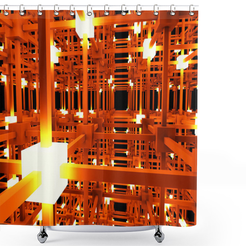 Personality  The Grid Shower Curtains