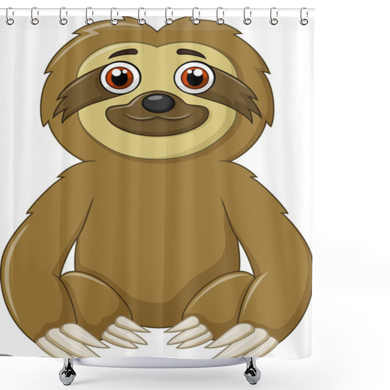 Personality  Cartoon Funny Sloth Animal Sitting Shower Curtains