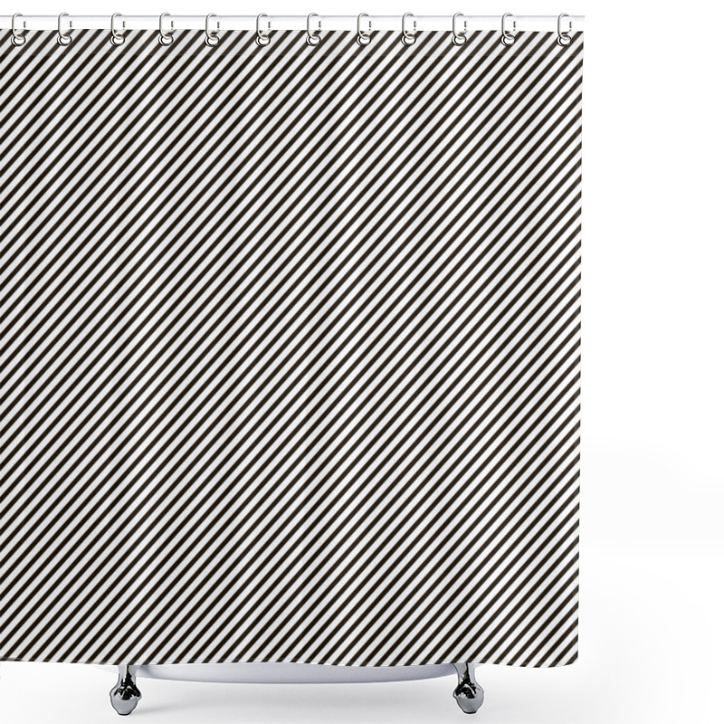 Personality  Seamless Pattern From Diagonal Lines. Endless Striped Background Shower Curtains