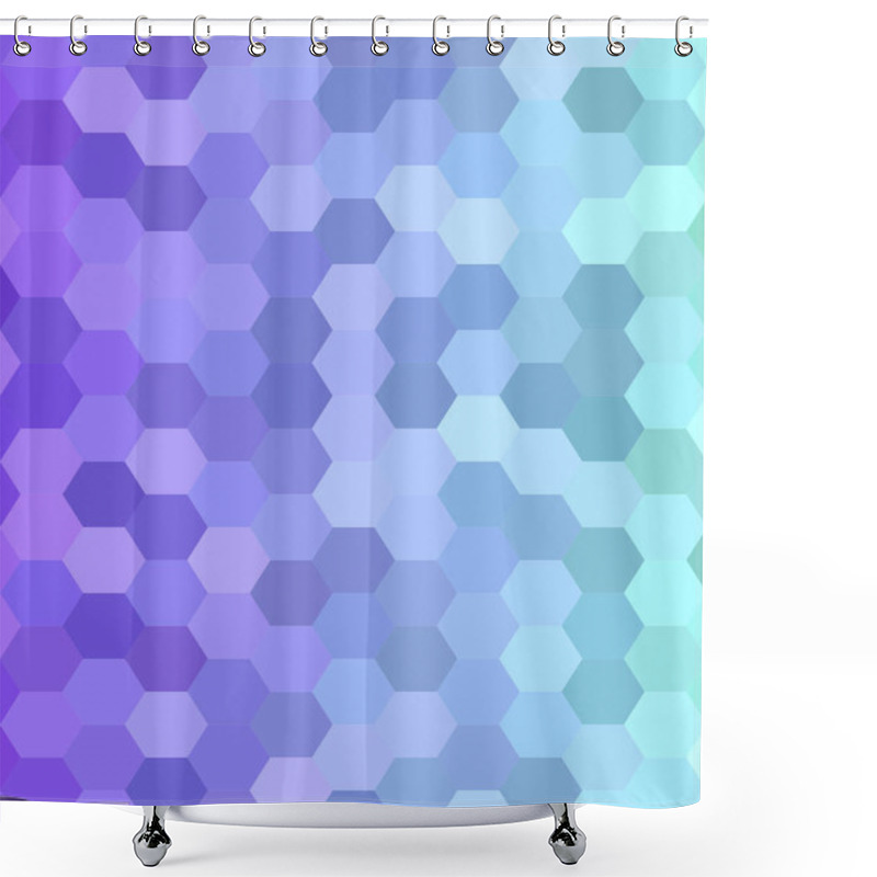 Personality  Abstract Hexagonal Tile Mosaic Background Design Shower Curtains