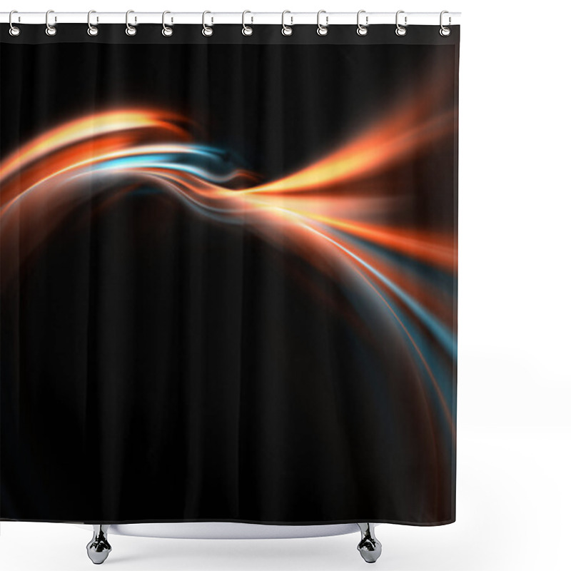 Personality  Flowing Swoosh Layout Shower Curtains