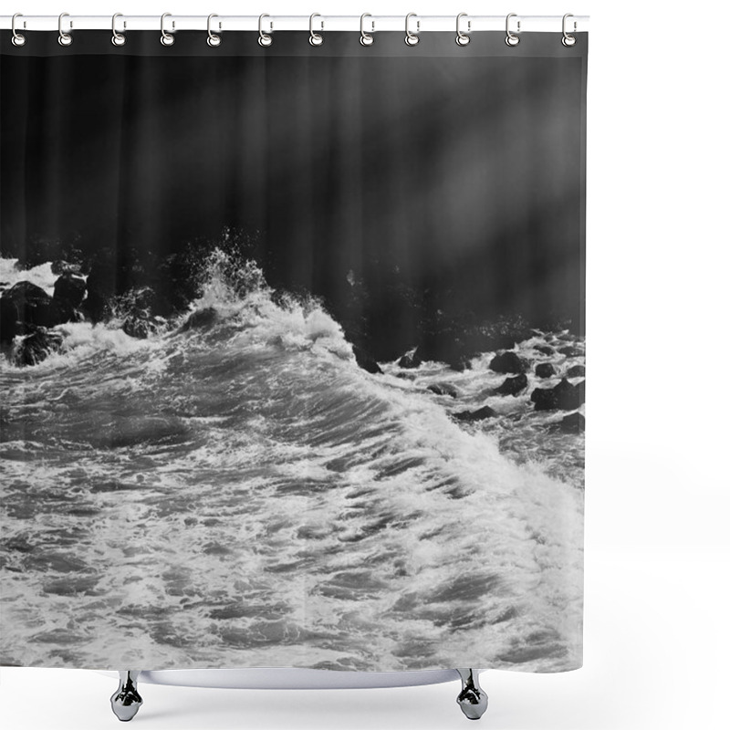 Personality  Atlantic Ocean Coast Scenery, Fine Art Shower Curtains