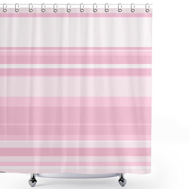 Personality  Elegant Pink And White Horizontal Stripes Background. Perfect For Website Banners, Social Media, Packaging, Or Feminine Designs.  Simple, Clean, And Versatile. Shower Curtains