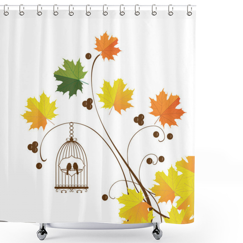 Personality  Fall Background Shower Curtains