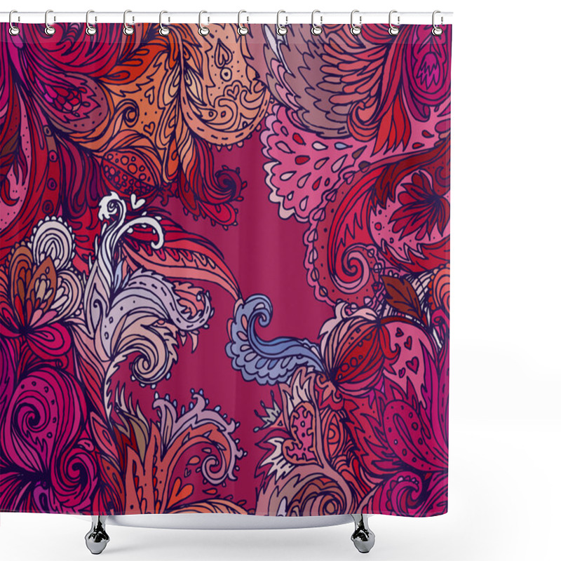 Personality  Floral Paisley Seamless Pattern Shower Curtains