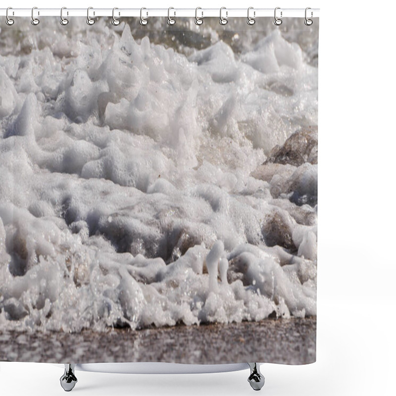 Personality  Ocean Waves And Sea Foam. Water Splash Shower Curtains