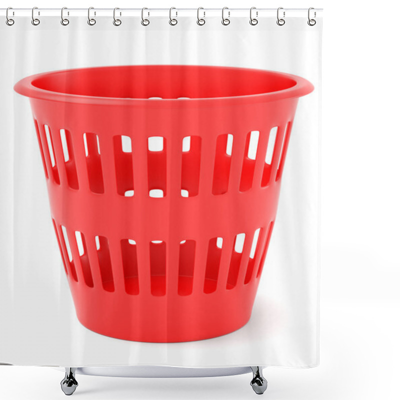 Personality  Red Trash Can Shower Curtains