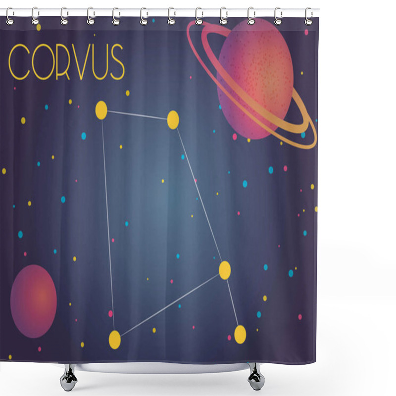 Personality  The Constellation Corvus Shower Curtains