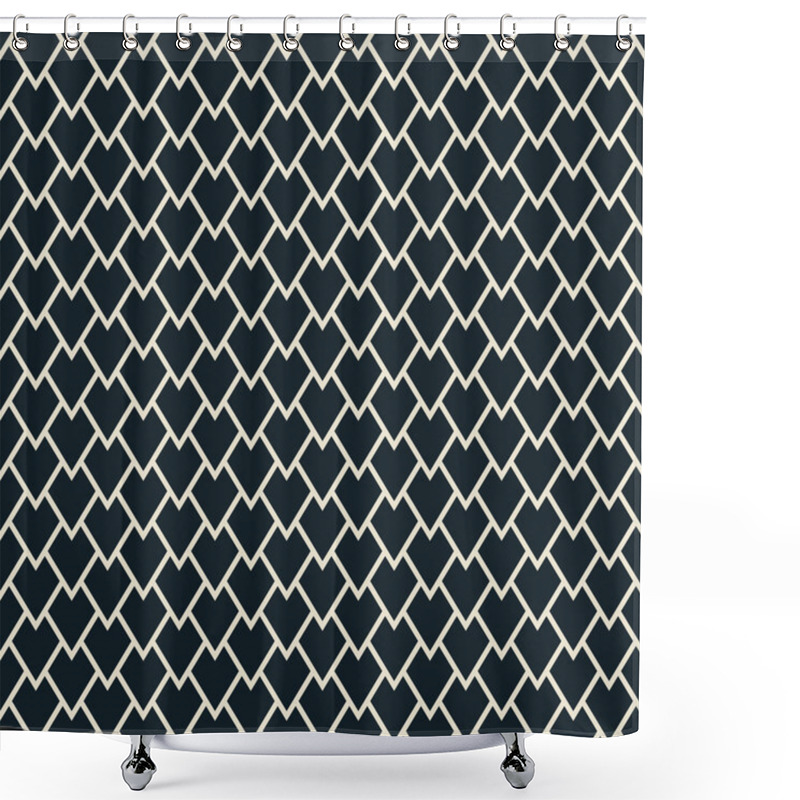 Personality  Minimalistic Monochrome Scale Pattern Shower Curtains