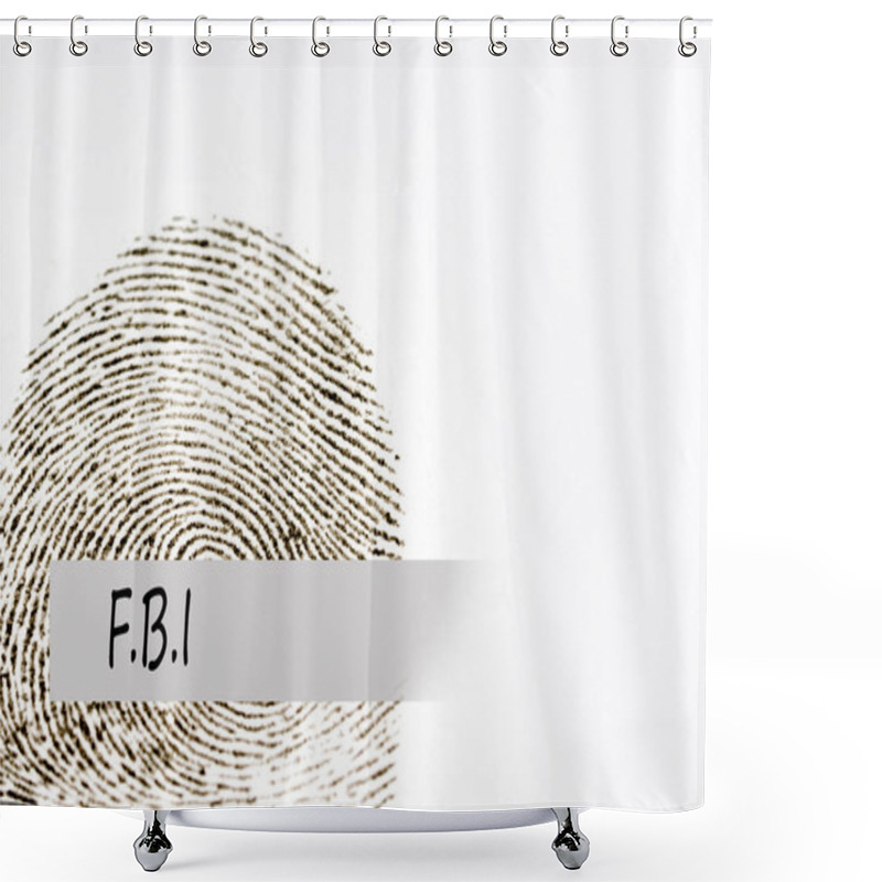 Personality  Conceptual Text With Blur Thumb Print Shower Curtains