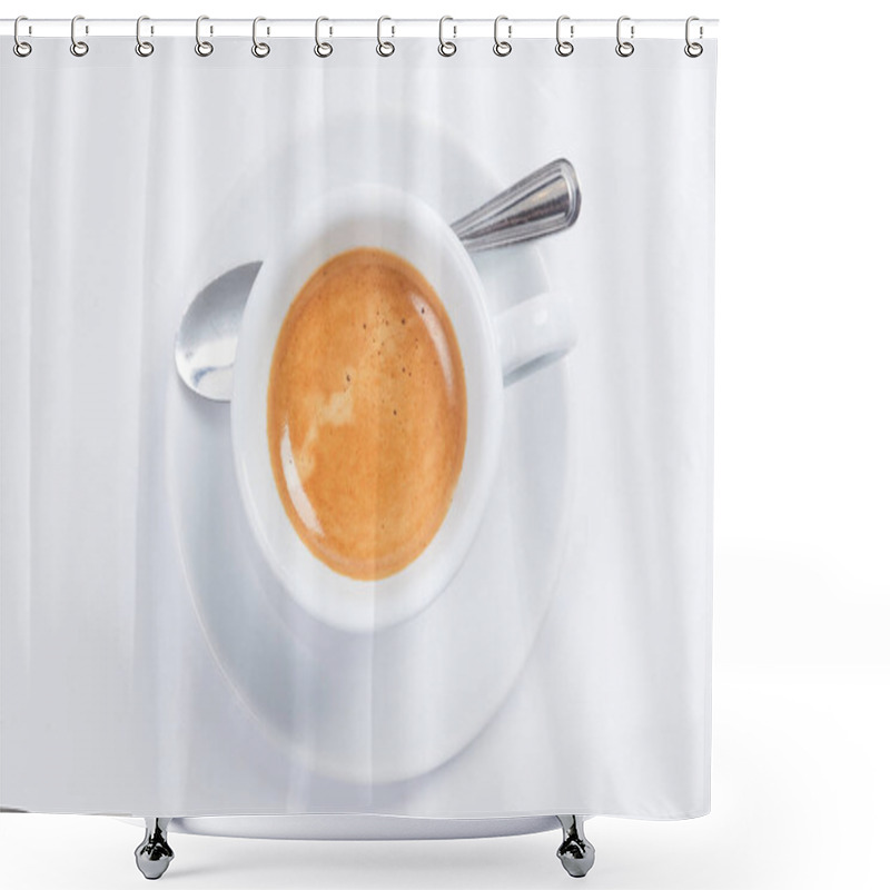 Personality  Morning Cup Of Coffee Shower Curtains