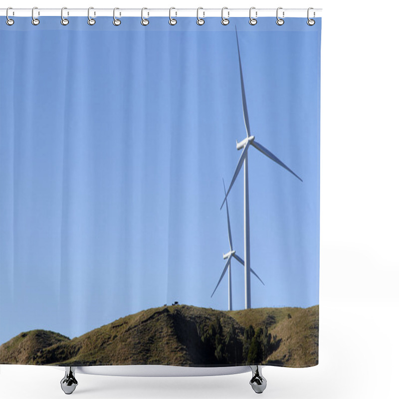 Personality  Wind Turbines Shower Curtains