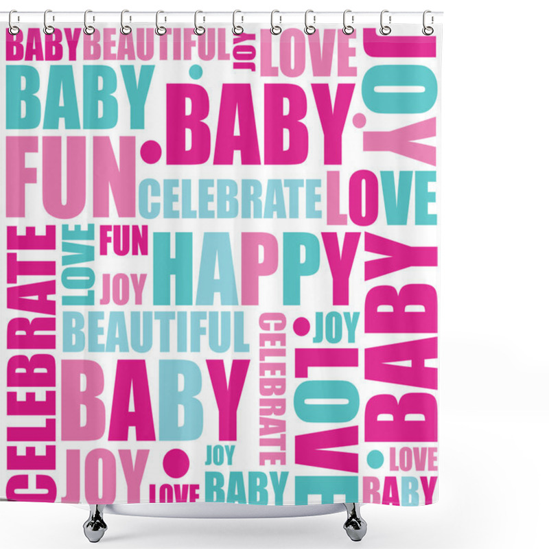 Personality  Baby Themed Background Shower Curtains