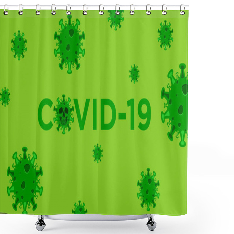 Personality  COVID-19 Vector Design Template Concept Background Shower Curtains